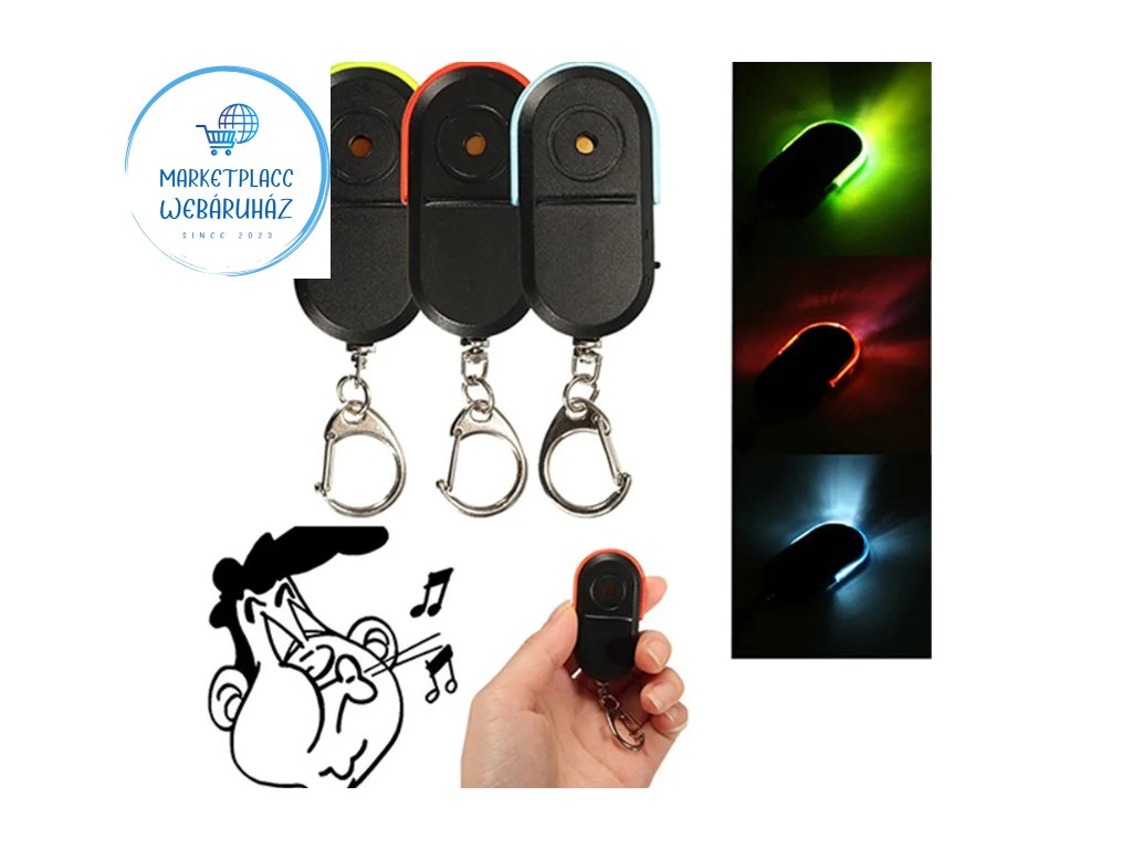Visszafütyülős kulcskereső kulcstartó - fő kép