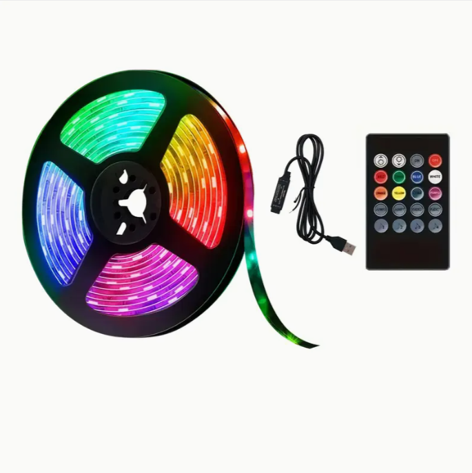 USB LED szalag 2 méter vezérlővel