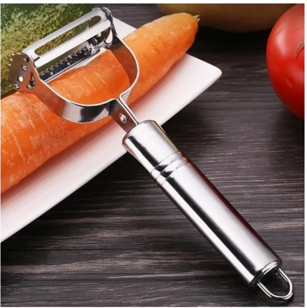 Rozsdamentes hámozó markolata