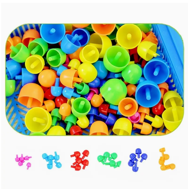 Színes pötyik közelről