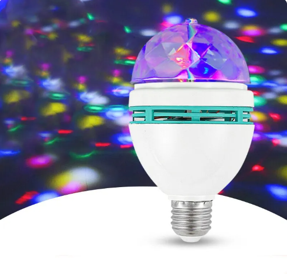 Forgó RGB diszkófény működés közben