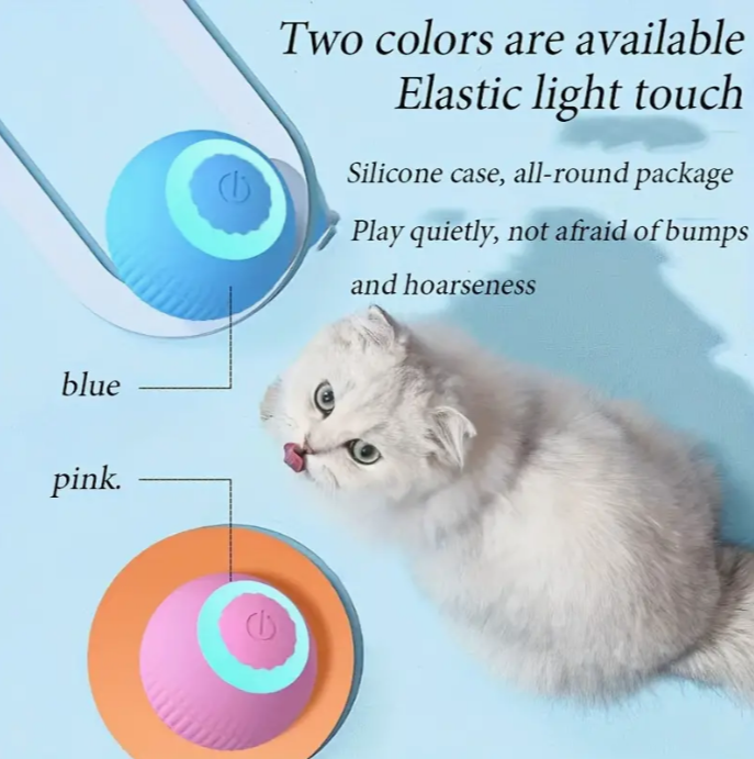 Macska játék közben - interaktív labda