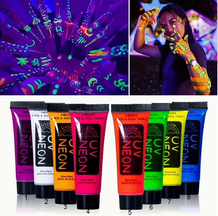 UV Neon Arc- és Testfesték szett
