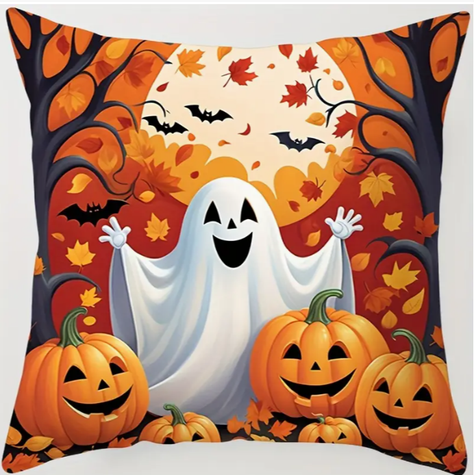 Halloween párnahuzat cipzáras részlet