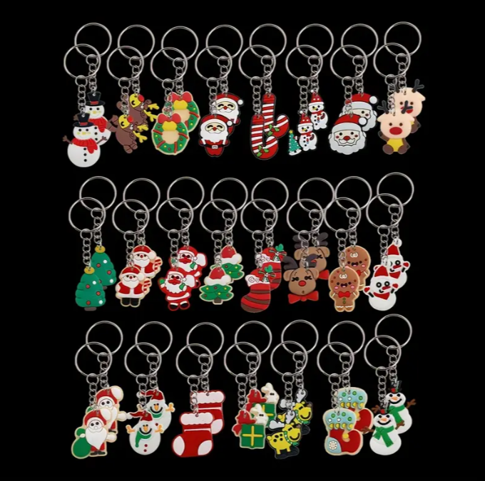 Karácsonyi minták - kulcstartó válogatás