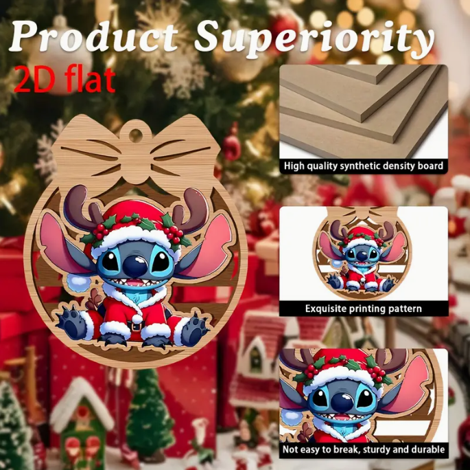 Lilo és Stitch karácsonyi dísz szett részletek