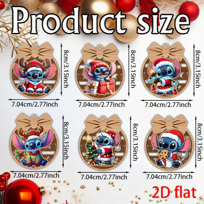 Lilo és Stitch karácsonyi dísz közelről