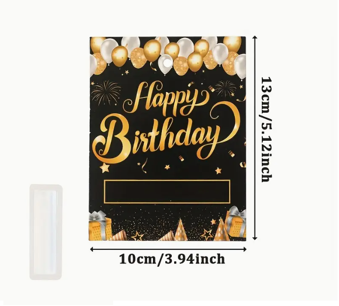 Happy Birthday ajándékkártya méret