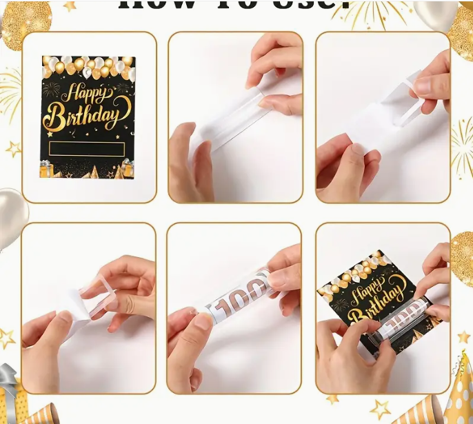 Happy Birthday ajándékkártya pénztartó zsebbel - fő kép