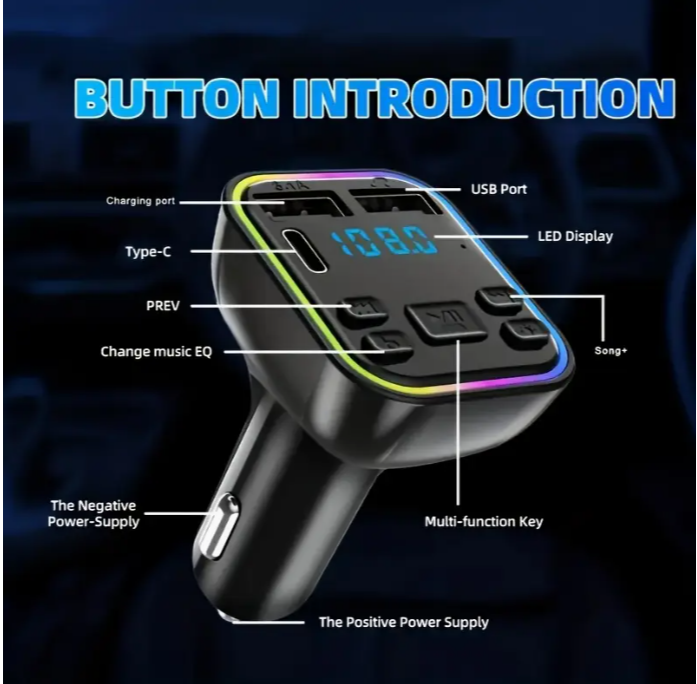 Bluetooth FM transzmitter gyorstöltés