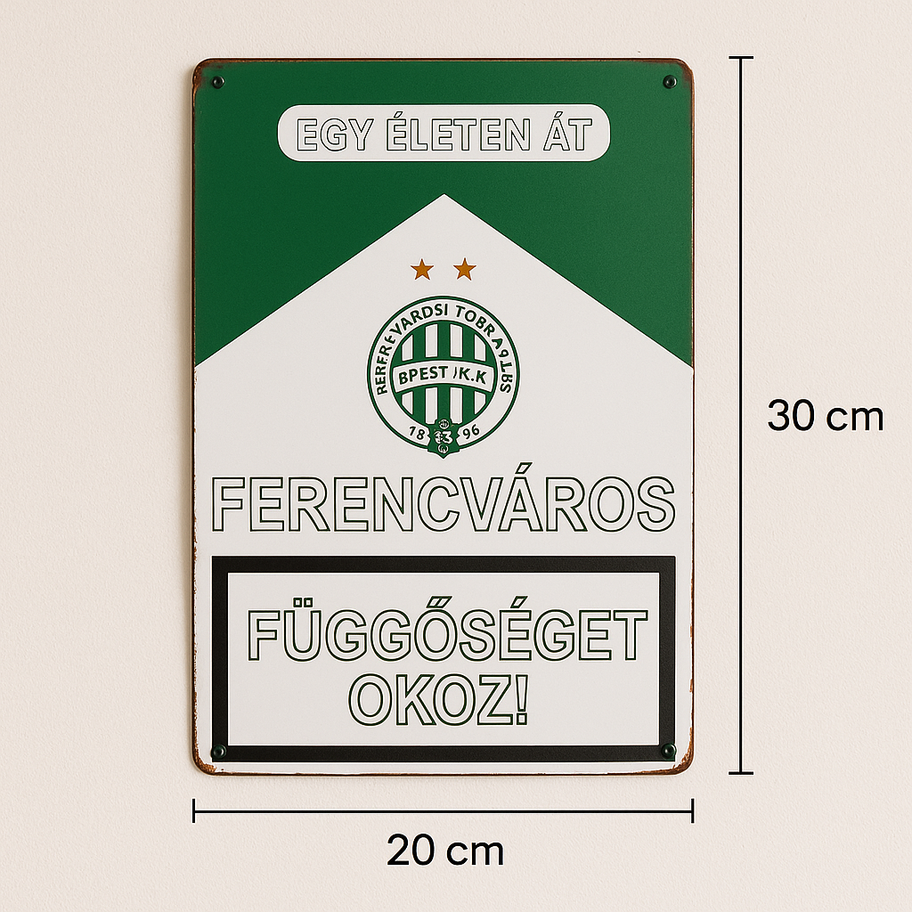 Retro Ferencváros fémtábla