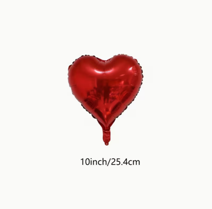 Piros szív fólia lufi csomag