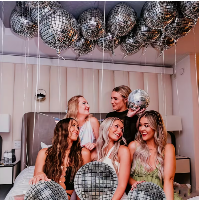 Fólia lufi diszkógömb minta