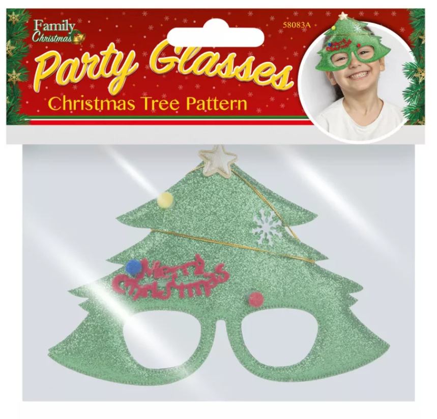 Karácsonyi party szemüveg oldalnézet