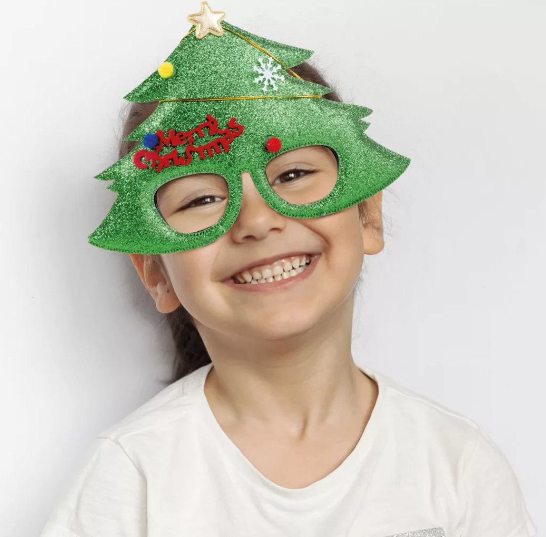 Karácsonyfa alakú party szemüveg