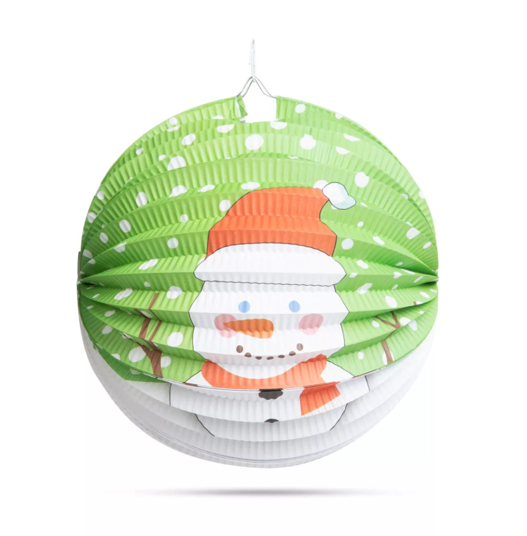 Karácsonyi papír lampion hóember mintával