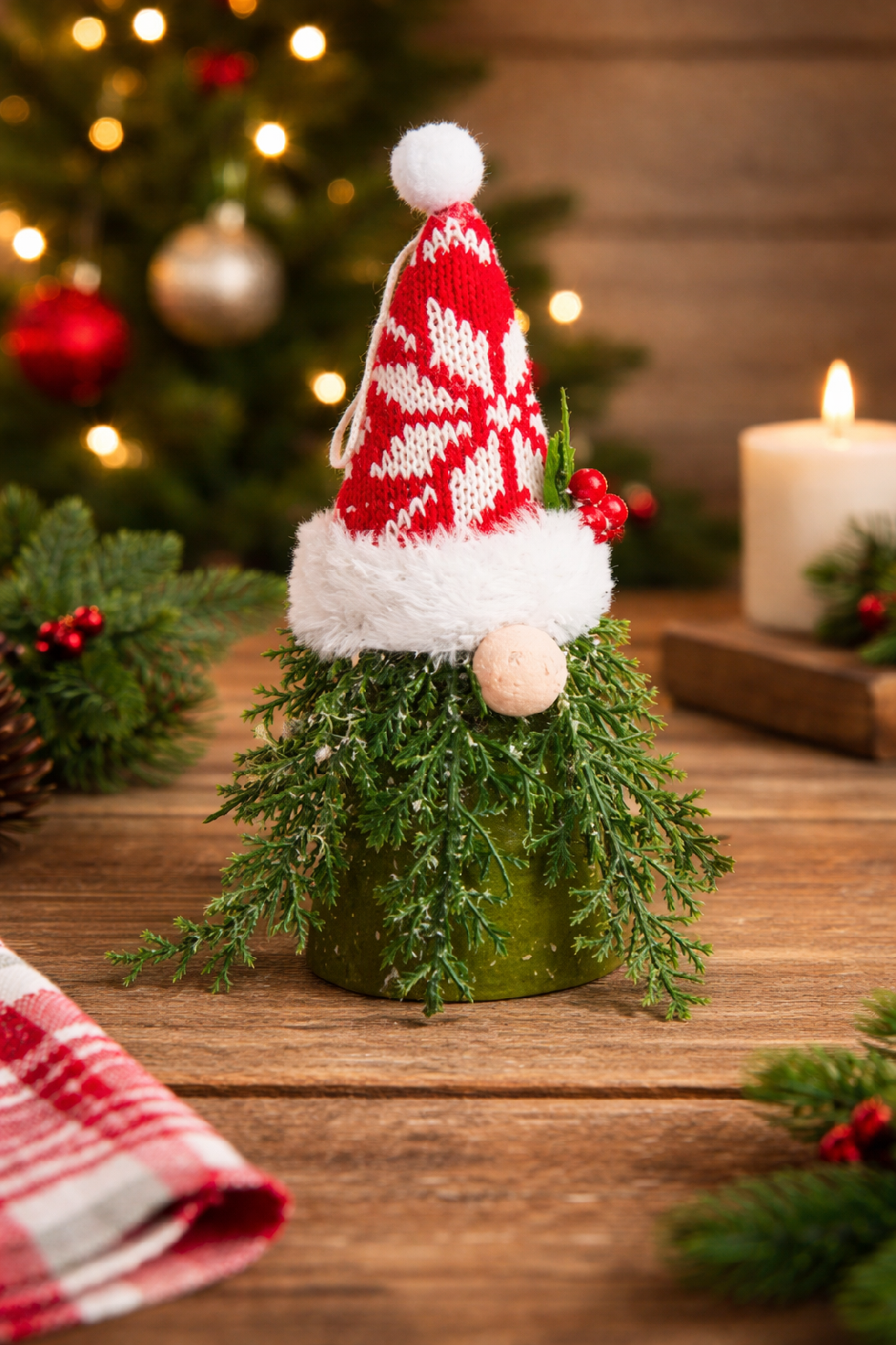 Karácsonyi skandináv manó dekoráció