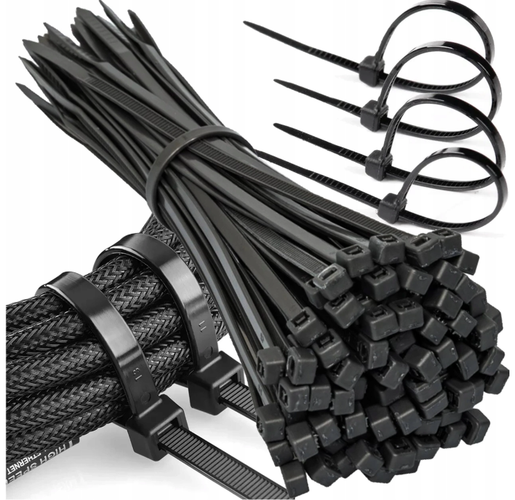 Fekete kábelkötegelő - csomag