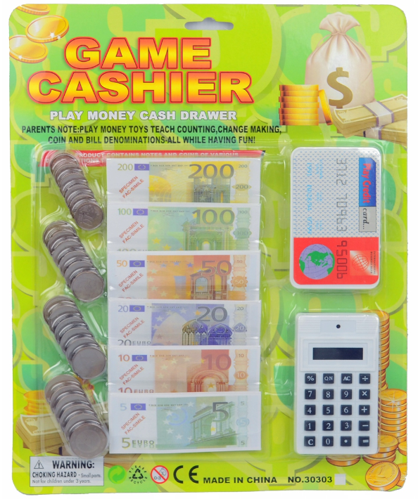 Euró játékpénz szett gyerekeknek