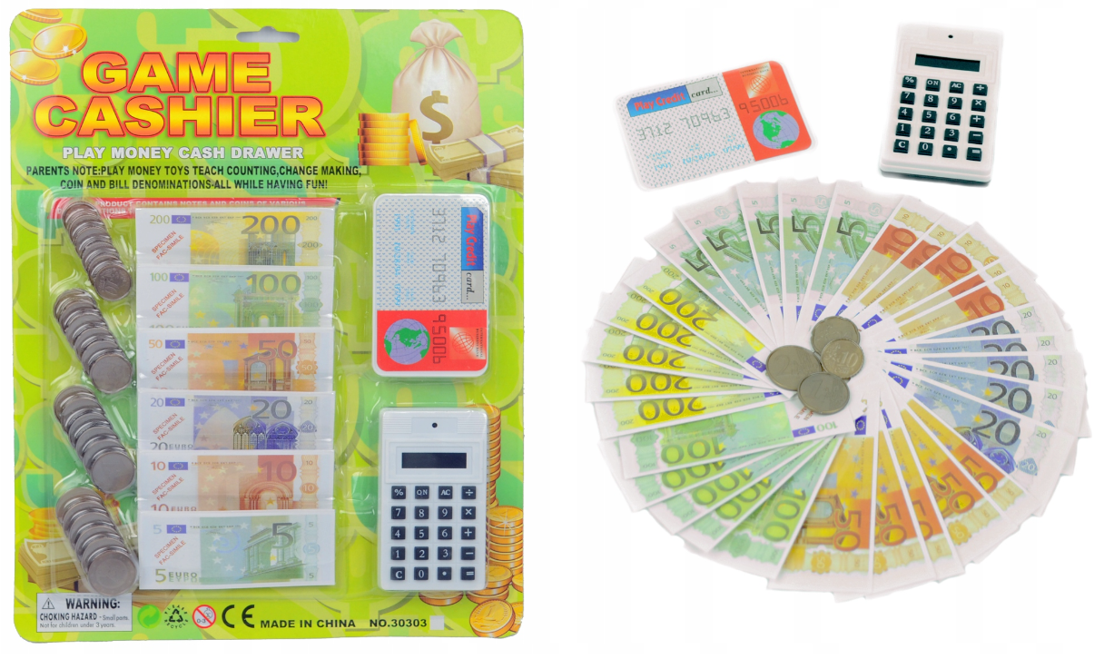 Játékpénz készlet tartalma