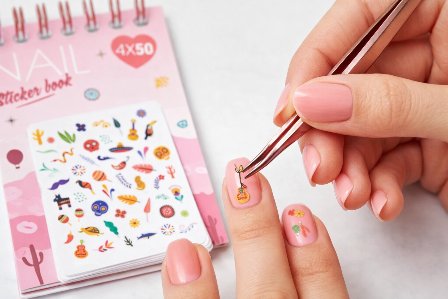 Színes körömmatrica készlet