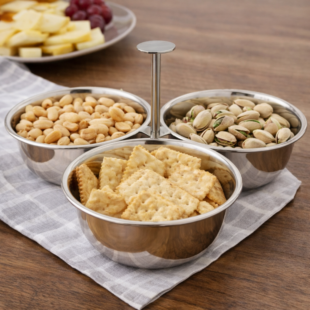 Háromrészes snack tál szett