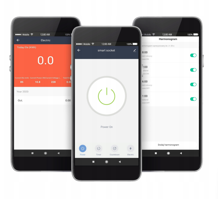 Energiafogyasztás követés okos konnektor