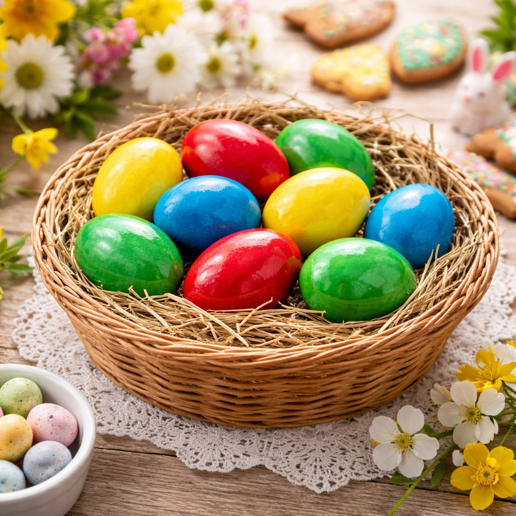 Húsvéti tojásfestés folyamat