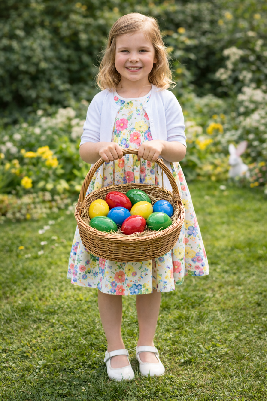 Húsvéti dekoráció festett tojásokkal