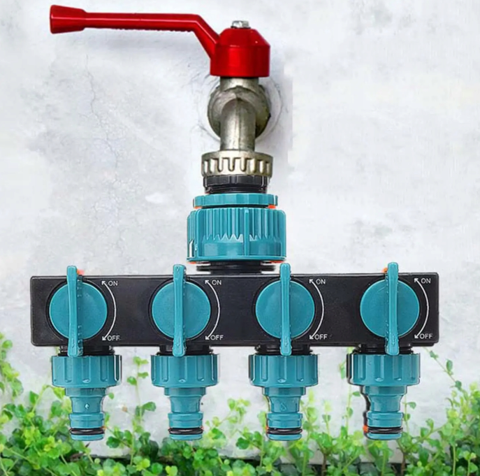 Tartós műanyag kerti csap elosztó