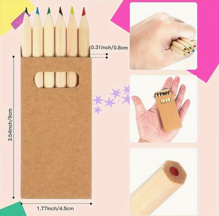 Mini ceruzák karton csomagolásban