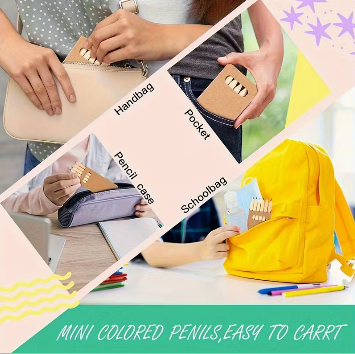 Zsebméretű mini ceruzák kézben