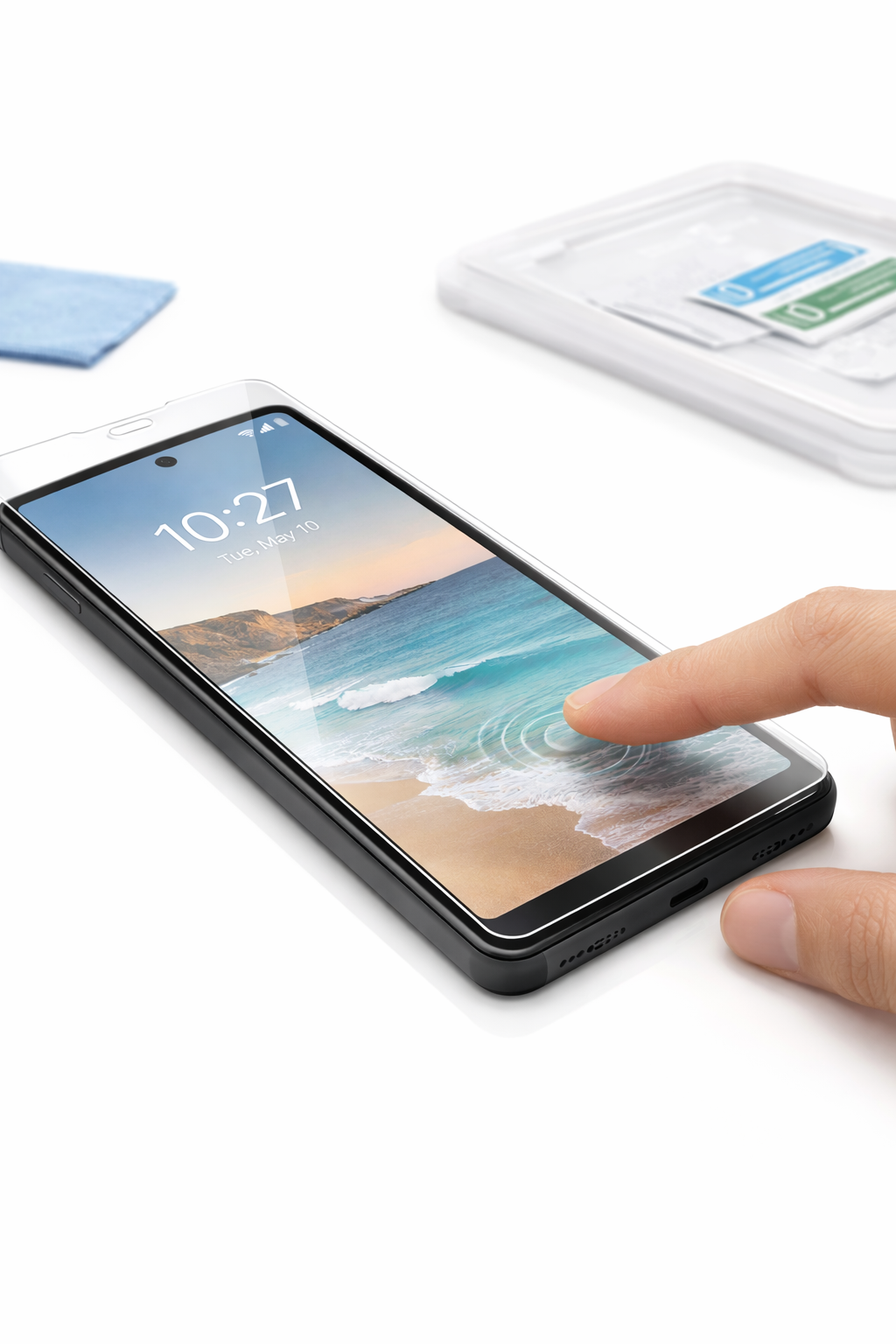 Pixel 7a üvegfólia csomag tartalma