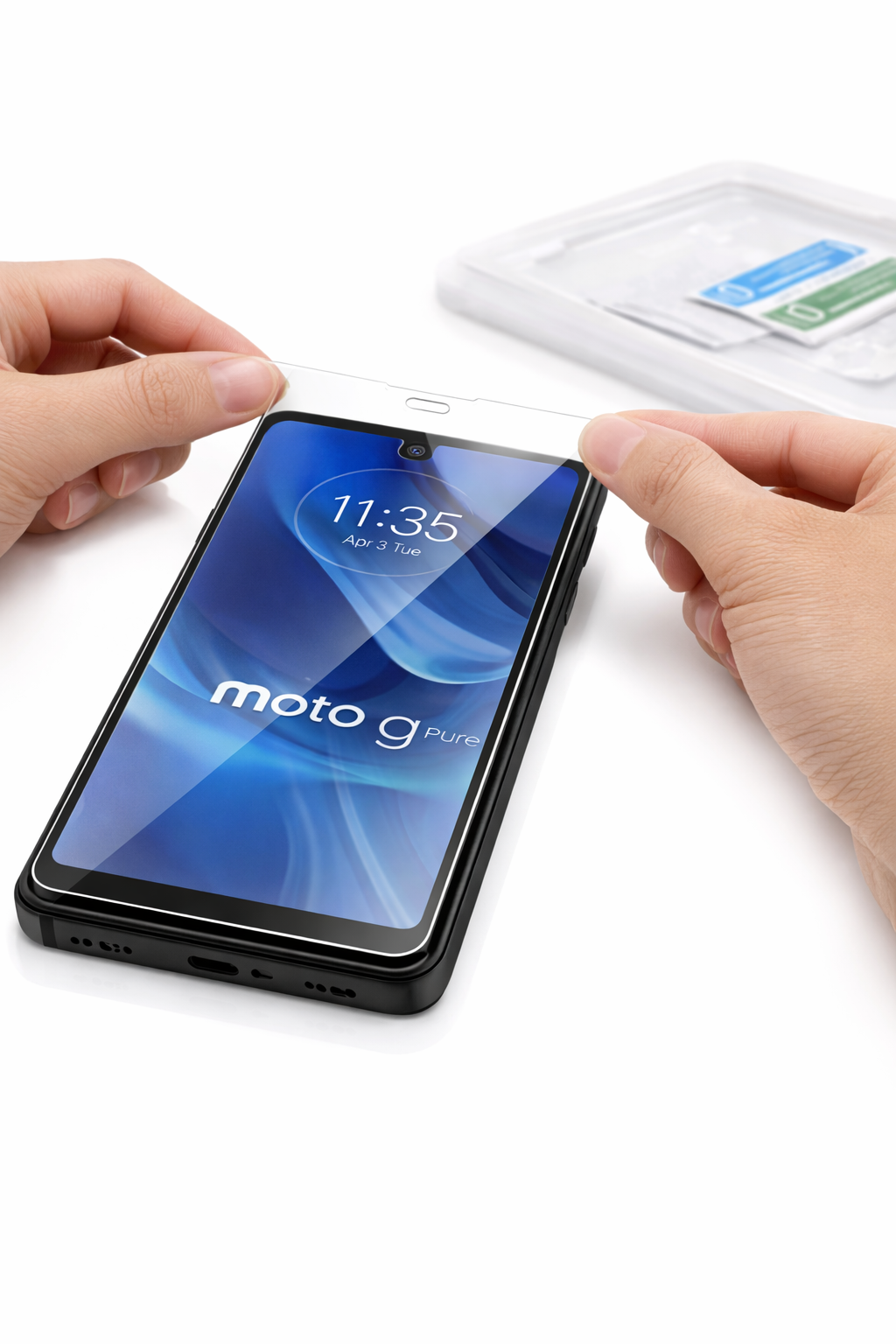 Moto G Pure üvegfólia felhelyezés