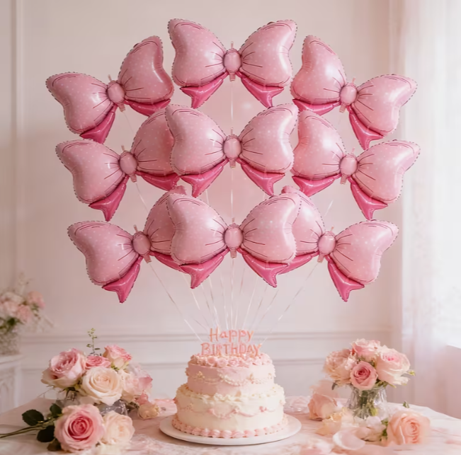 Rózsaszín dekorációs lufi