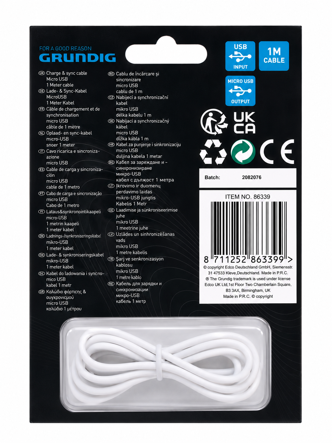 1 méteres Micro USB kábel