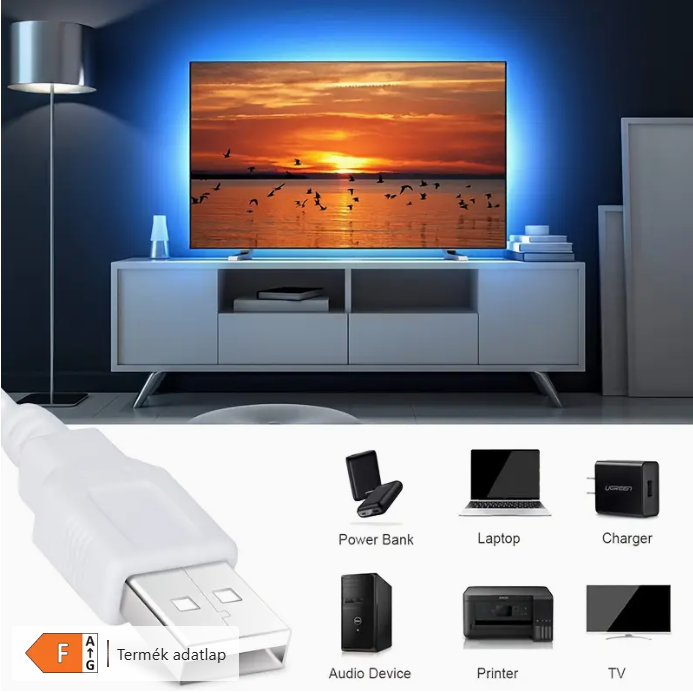 Öntapadós LED szalag - rögzítés