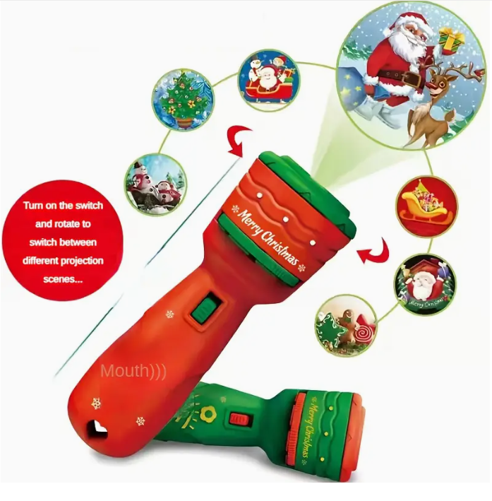 Karácsonyi projektor használat közben