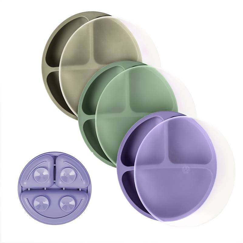 Három részre osztott szilikon baba tál