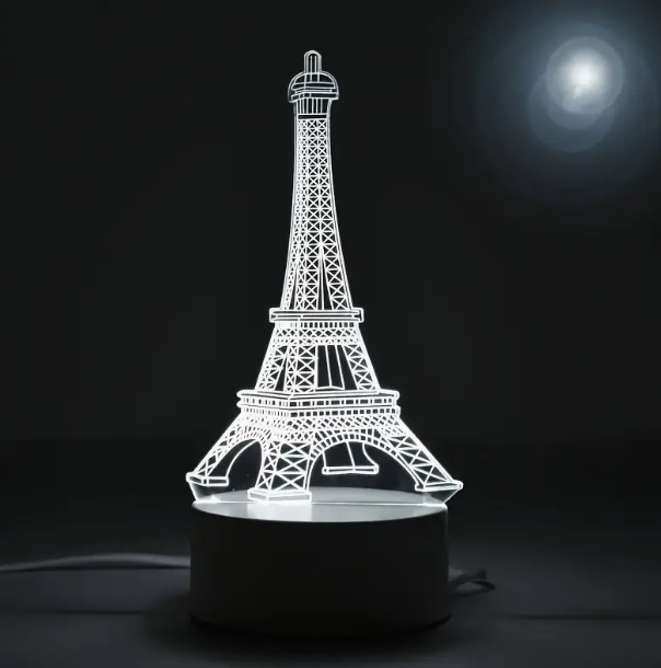 Világító Eiffel torony 3D lámpa - fő kép