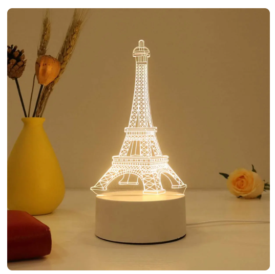 Eiffel torony 3D lámpa LED világítás