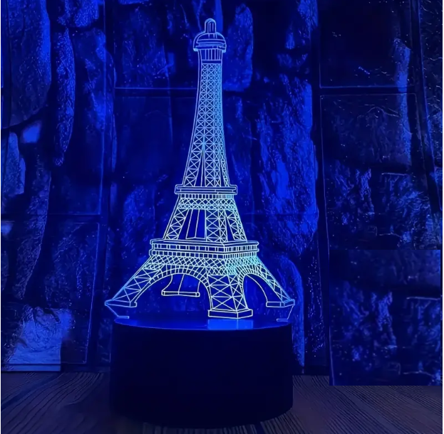 USB működésű 3D Eiffel torony lámpa