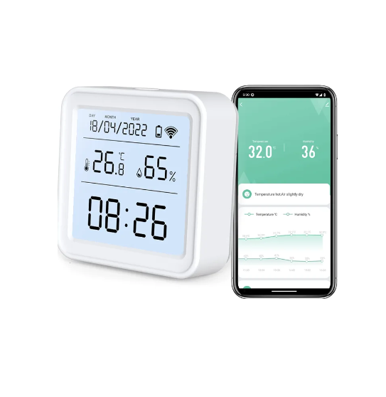 Tuya WiFi hőmérséklet és páratartalom érzékelő - termékkép
