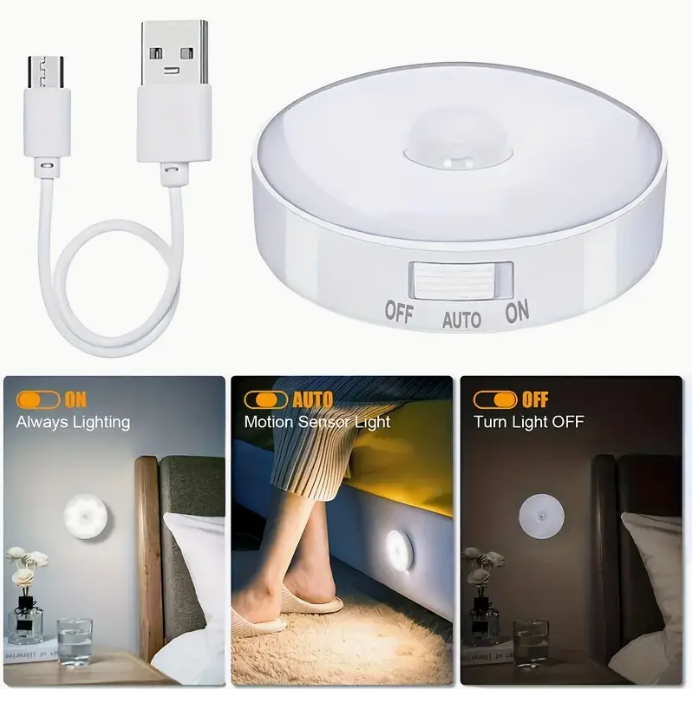 Tölthető éjszakai fény USB-vel